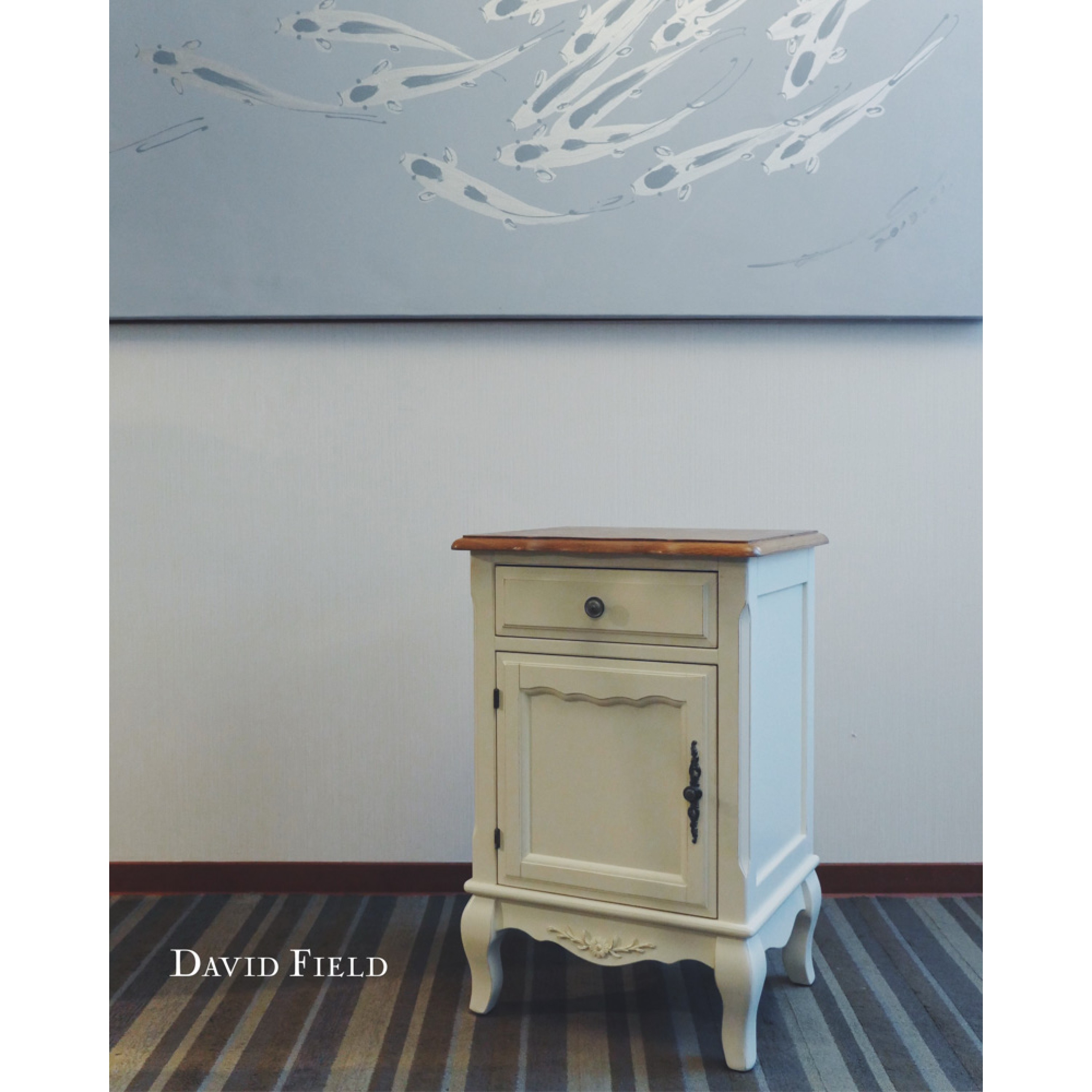 洗白雕花多功能櫃