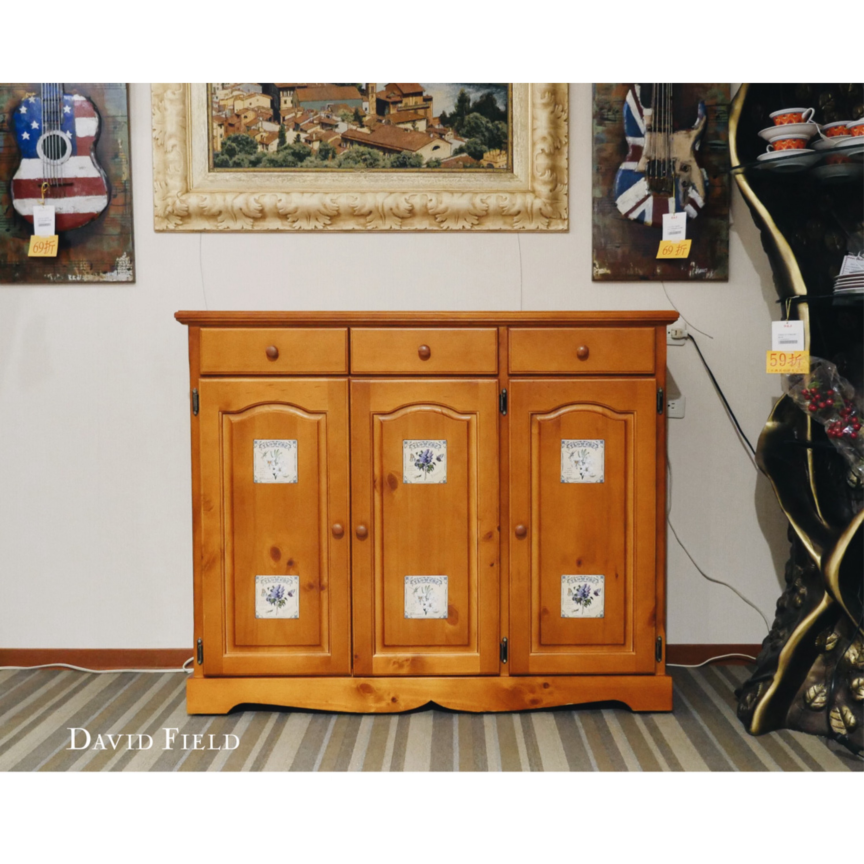 原木磁磚鞋櫃（3）